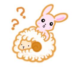 cute and sweet rabbit & sheep sticker #11498302