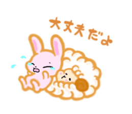 cute and sweet rabbit & sheep sticker #11498304