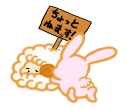 cute and sweet rabbit & sheep sticker #11498314