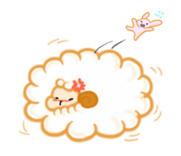 cute and sweet rabbit & sheep sticker #11498316