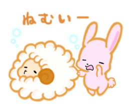 cute and sweet rabbit & sheep sticker #11498317