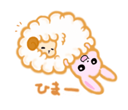cute and sweet rabbit & sheep sticker #11498320