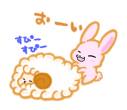 cute and sweet rabbit & sheep sticker #11498322
