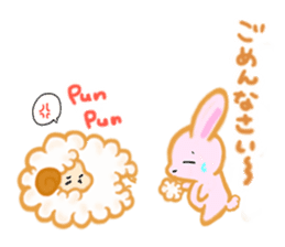 cute and sweet rabbit & sheep sticker #11498325