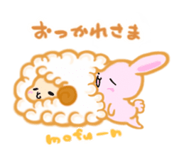 cute and sweet rabbit & sheep sticker #11498326