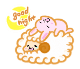 cute and sweet rabbit & sheep sticker #11498327