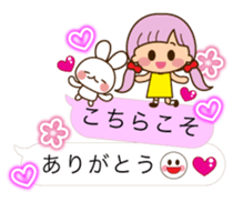 The cute girl 5 who often uses it sticker #11500090