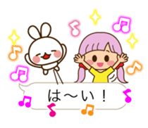 The cute girl 5 who often uses it sticker #11500103