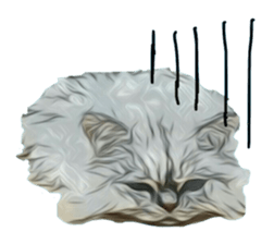 Chattering of the cat sticker #11500784