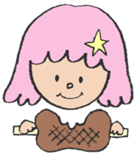 The pink star mermaid sticker #11501976