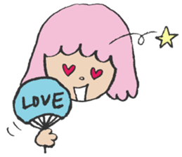 The pink star mermaid sticker #11501980