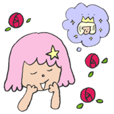 The pink star mermaid sticker #11501982