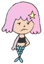 The pink star mermaid sticker #11501984
