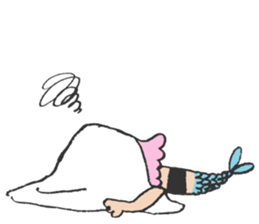 The pink star mermaid sticker #11501985