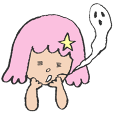 The pink star mermaid sticker #11501987