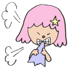 The pink star mermaid sticker #11501988