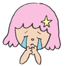 The pink star mermaid sticker #11501992