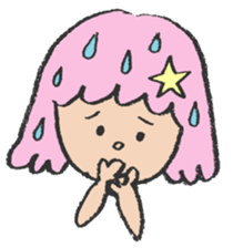 The pink star mermaid sticker #11501993