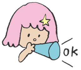 The pink star mermaid sticker #11501997