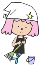 The pink star mermaid sticker #11502003