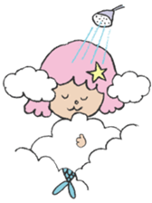 The pink star mermaid sticker #11502004