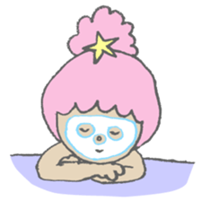 The pink star mermaid sticker #11502005