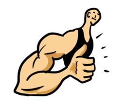 Physial Beauty!! Baldnessman stickers sticker #11504449