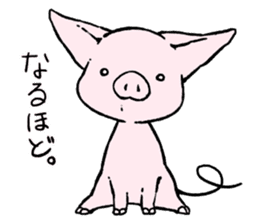 sitting pig sticker #11504651