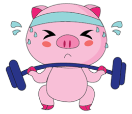 One of us: The Plump Pink, Vacation ! sticker #11506016