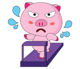 One of us: The Plump Pink, Vacation ! sticker #11506018