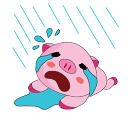 One of us: The Plump Pink, Vacation ! sticker #11506026