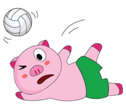 One of us: The Plump Pink, Vacation ! sticker #11506029