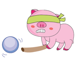 One of us: The Plump Pink, Vacation ! sticker #11506033