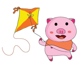 One of us: The Plump Pink, Vacation ! sticker #11506039