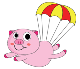 One of us: The Plump Pink, Vacation ! sticker #11506040