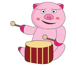 One of us: The Plump Pink, Vacation ! sticker #11506042