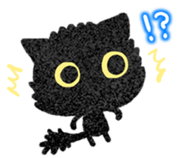 YURU Black kitten sticker #11506372