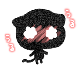 YURU Black kitten sticker #11506380