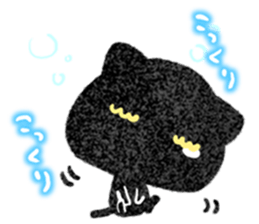 YURU Black kitten sticker #11506385