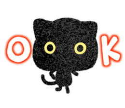 YURU Black kitten sticker #11506388