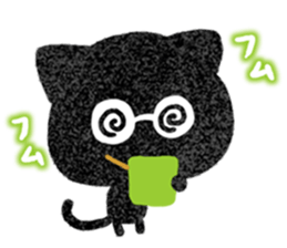 YURU Black kitten sticker #11506405