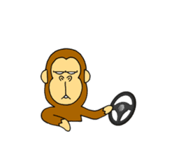 japanese lovely character "moe monky" 2 sticker #11506872
