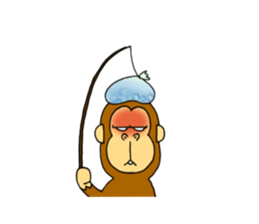 japanese lovely character "moe monky" 2 sticker #11506875