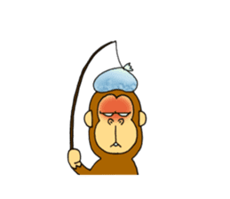 japanese lovely character "moe monky" 2 sticker #11506875