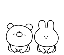 Apology sticker. A rabbit and bear. sticker #11507497