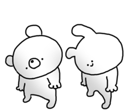 Apology sticker. A rabbit and bear. sticker #11507500