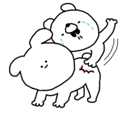 Apology sticker. A rabbit and bear. sticker #11507504