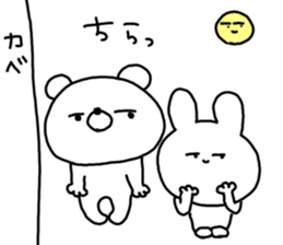Apology sticker. A rabbit and bear. sticker #11507507