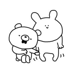 Apology sticker. A rabbit and bear. sticker #11507509