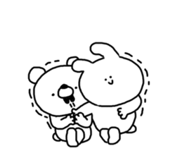 Apology sticker. A rabbit and bear. sticker #11507510